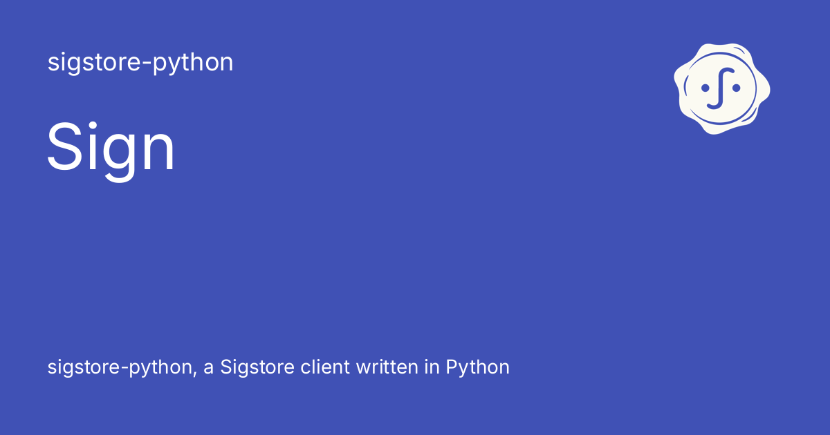 Sign - sigstore-python